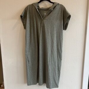 J.Jill‎ Fit Hooded Short sleeve Dress Womens Small Gray